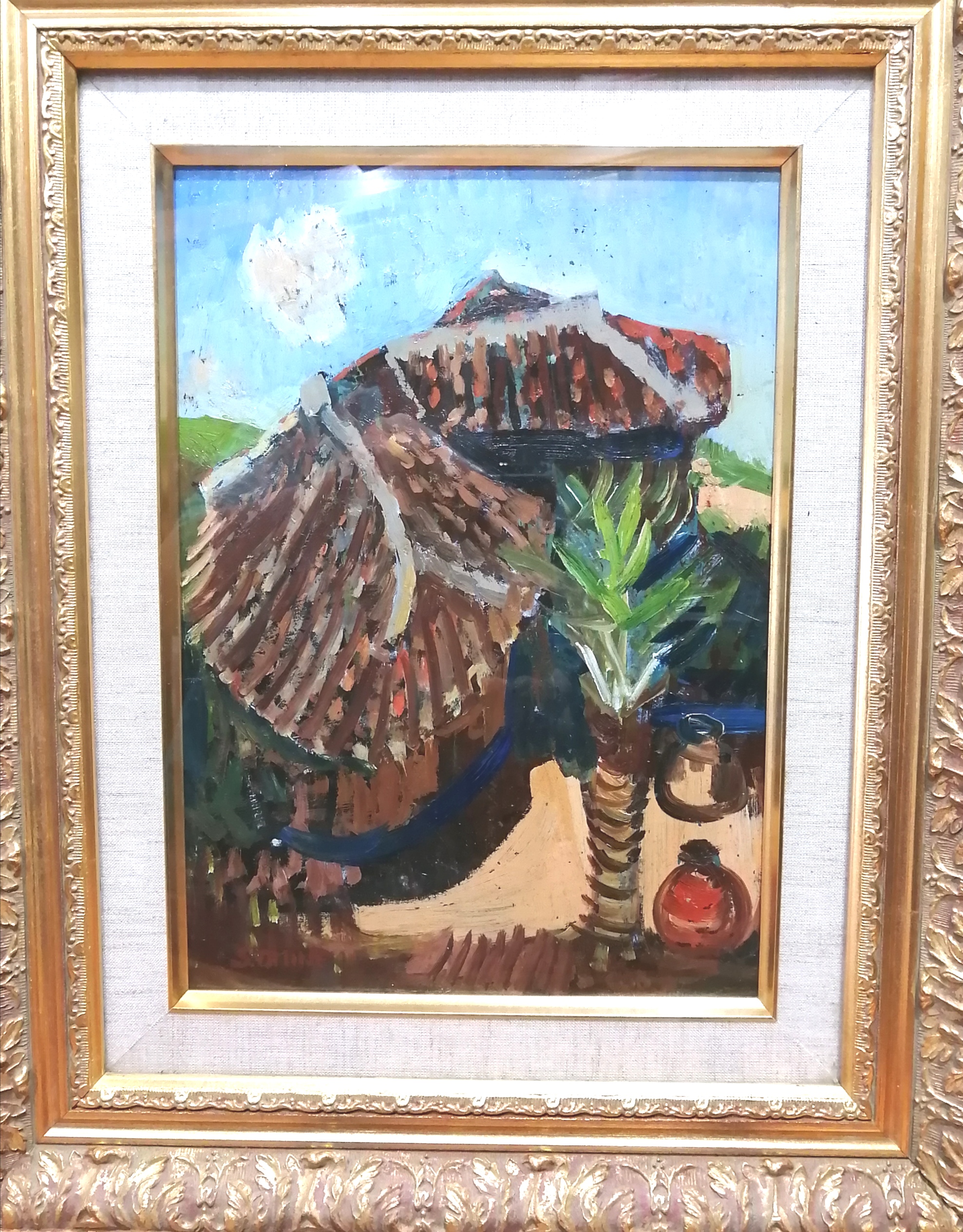 登り窯の風景 大嶺政寛 ギャラリー邦壺屋焼・沖縄絵画[展示販売]