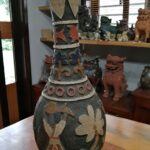 琉球古典焼　首長花瓶